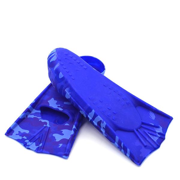 Short Blade Swimming Flippers Silicone Rubber Monofin Diving Equipment