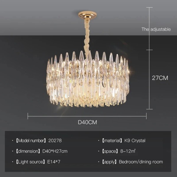 Duplex Building Living Room Chandelier Building Stairway Long Chandelier Luxury Crystal Lamp(WH-CY-269)