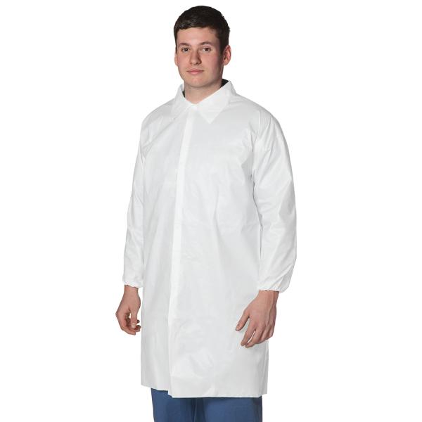 FDA 50gsm Polypropylene Nonwoven Disposable Laboratory Coats