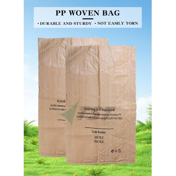 Brown Custom Woven Polypropylene Bags For Industry Construction Use