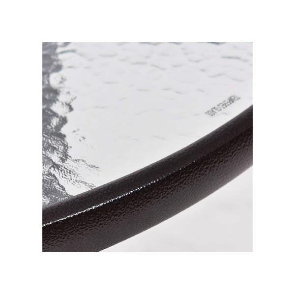 Anticorrosive Tempered Glass Round Dining Table Scratch Resistant