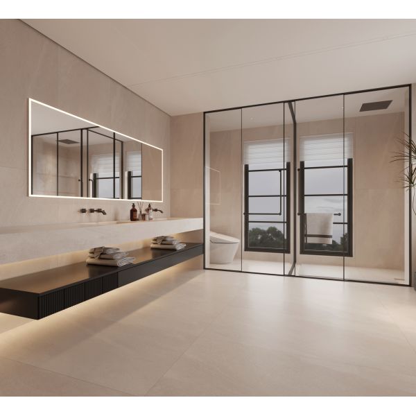Matera Sandstone Beige Living Room Tiles Abrasion Proof Customizable Color
