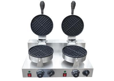 Commercial Use Double Head Waffle Baker Snack Bar Equipment 2600W 220V