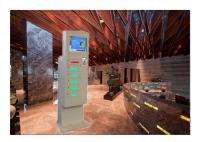 Máquina de venda de estações de recarga de celulares de telemóveis pretos para centros comerciais / lojas de cadeia