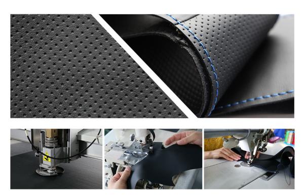 Soft Suede Steering Wheel Cover for Audi A5 Hand Stitched and Customized 2013-2018