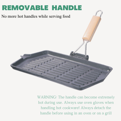 гриль литого железа 13.8inch Griddle не лоток гриля ручки для располагаться лагерем
