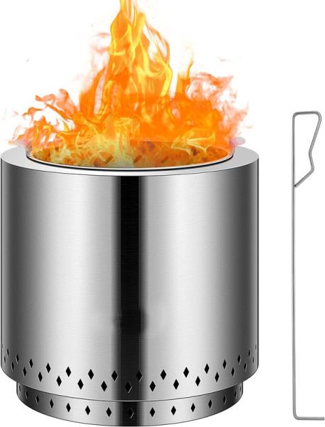 Wood Burning Outdoor Bonfire Portable Smokeless Fire Pit Stainless Steel