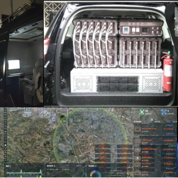 8KM Anti Car Jamming Device Veículo portátil montado Drone Jammer System SUV