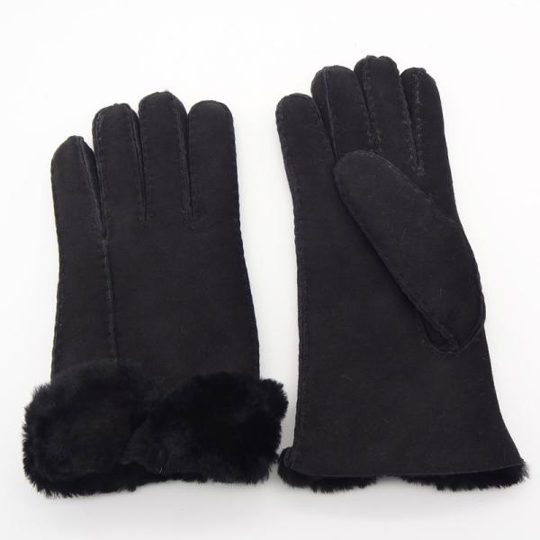 Wholesale customized original winter Australia sheepskin shearling gloves with real fur cuff