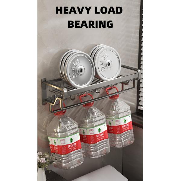 Luxury Bathroom Shower Accessories Wall Mounted Six Pieces Space Aluminum Powder Painted Grey