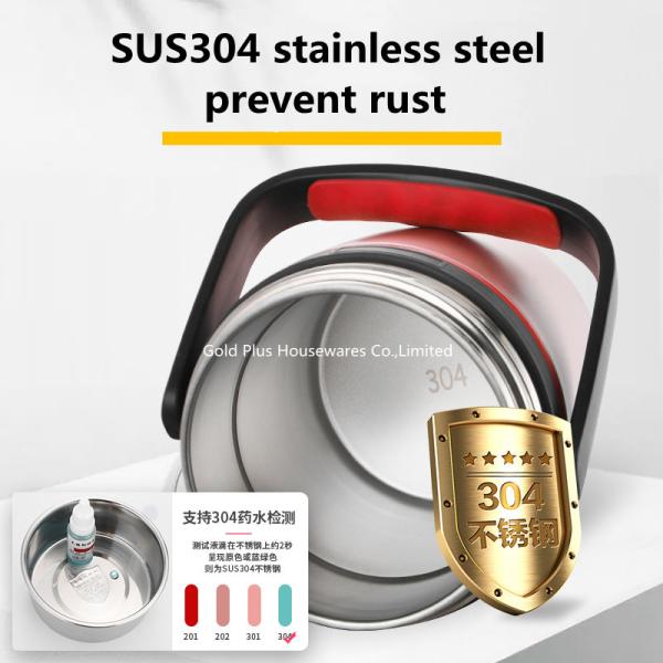 1.8L Large capacity stainless steel outdoor travel pot drum shape vacuum lunch box portable heat insulation barrel