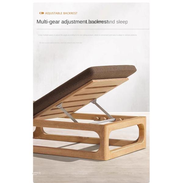 Customized Luxury Pool Teak Wood Lounge Chair With 5 Gears Backrest Adjustment Lesiure Bed