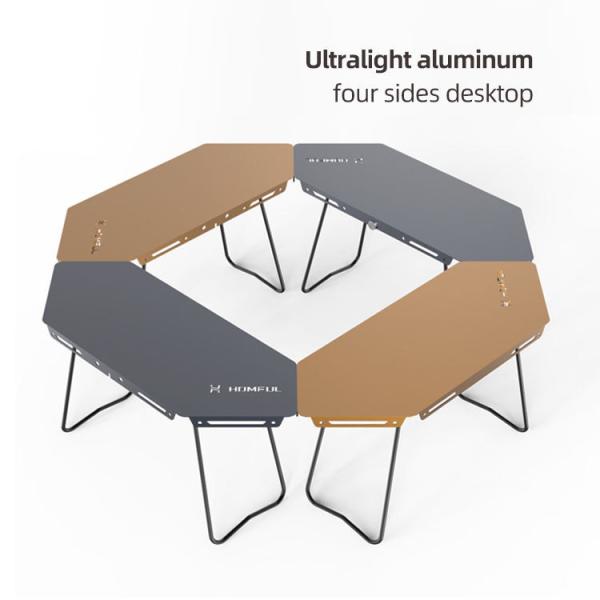 5.5kgs Black Portable Camping Table Chair Set Glamping Stainless Steel Outdoor Grill Table