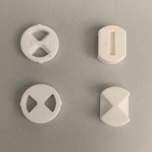 OEM ODM Alumina Ceramic Discs For Spline Long Spindle Brass Headwork