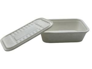 100% Compostable LFGB 17.5x12.5x4.5cm Cornstarch Bio Food Packaging