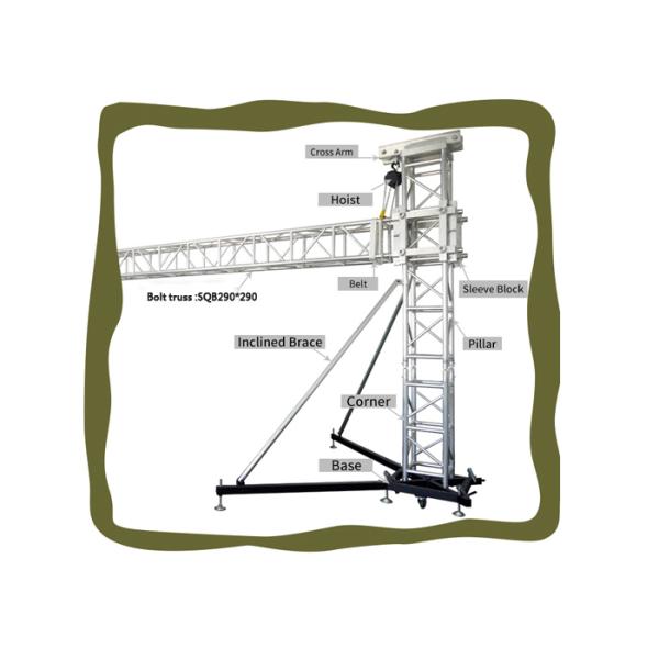 Wedding Concert Stage Roof Truss 50x3mm Tube Multipurpose