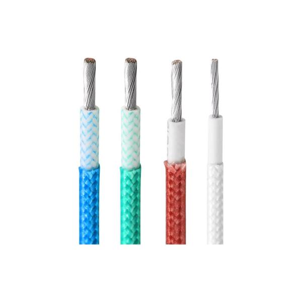 UL3122 Fiberglass Braided Wire with 300V Rated Voltage and 200C High Temperature Silicone Rubber Insulation and Tinned Copper Conductor