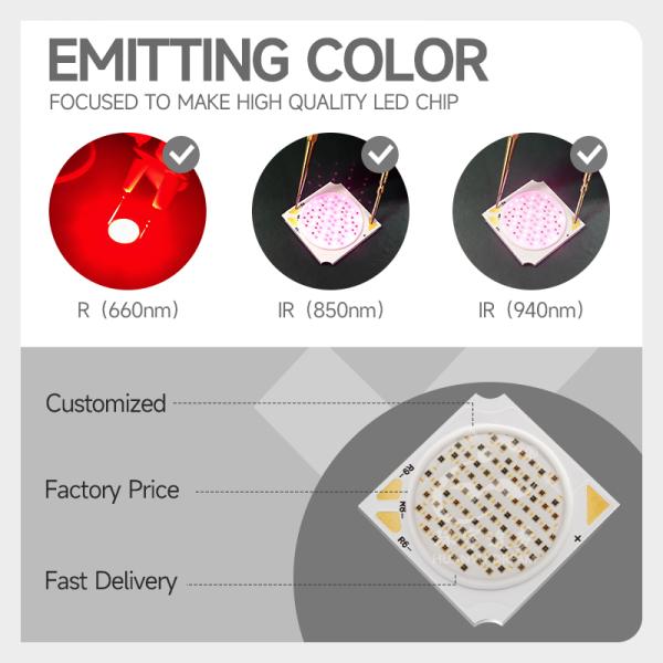 COB 1917 660NM 850NM 940NM CHIP LED 3 EN 1 DE 45W para Máscara de Luz de Belleza
