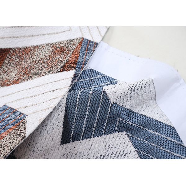 100% Polyester Modern Zigzag Geometric Jacquard Fabric for home textile