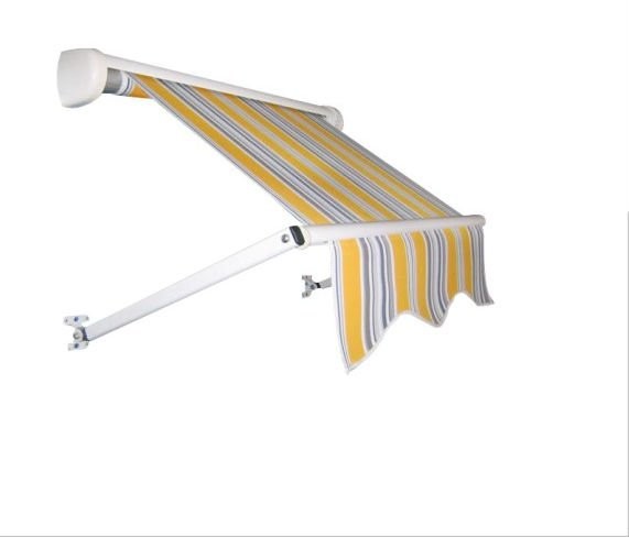 Patio Waterproof Windproof UV Resistence Aluminium Retractable Awning With Drop Arm