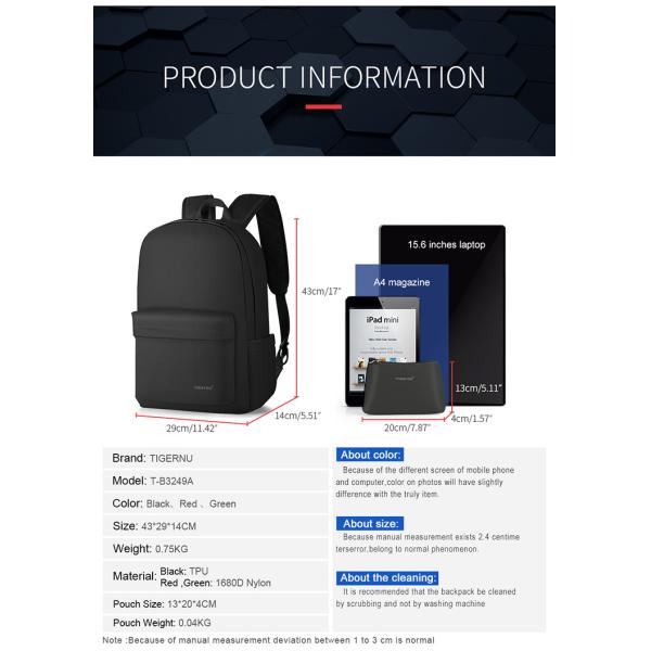 600D Polyester Travel Laptop Backpack Custom Lightweight Machila Designer Travel Bag
