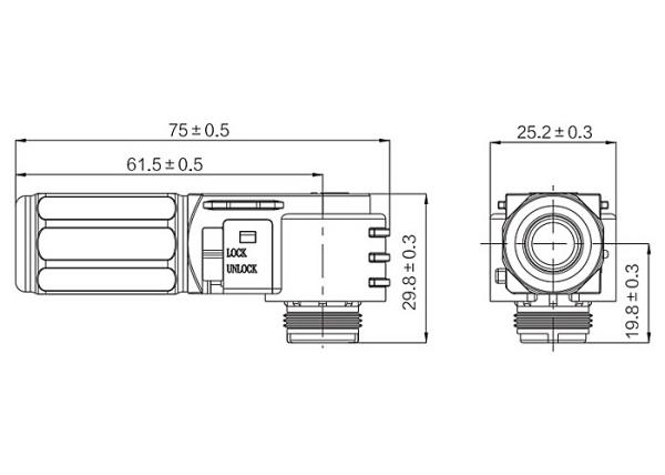 250A High Current Power High Voltage Electrical Connectors Touchproof