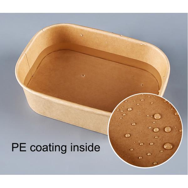 Прямоугольное бенто 500ml 650ml 750ml 1000ml коробки риса Kraft бумажное