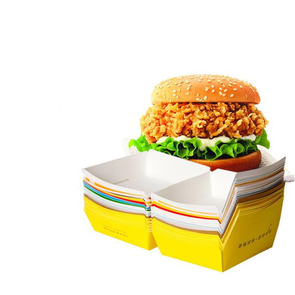 Logo personnalisé Imprimé boîte à hamburgers de qualité alimentaire contenant en carton