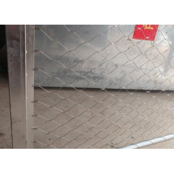 SS304 Ferrule Mesh Flexible Diamond Stainless Steel Rope Net For Zoo Net