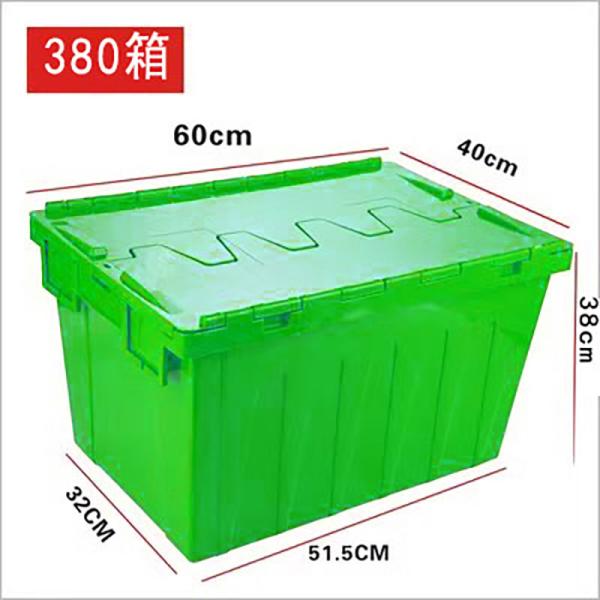 Wholesale Stackable Tote File Storage Box Attached Lid Container High Quality Plastic Crate Attached Lid Storage Container For Warehouse