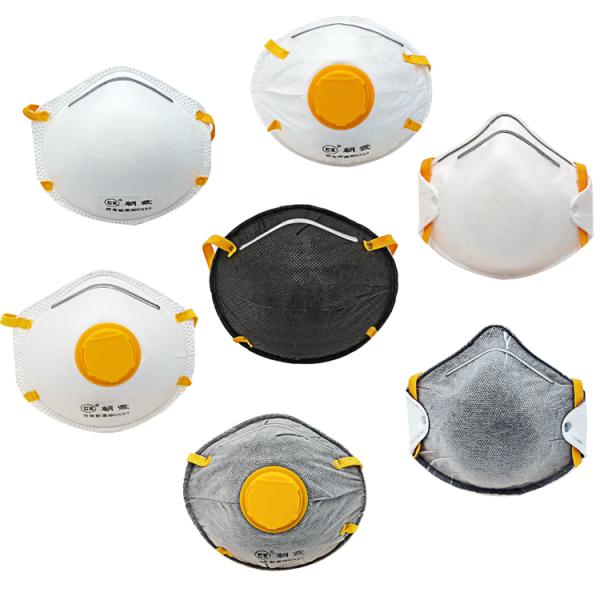 Anti Air Pollution Disposable Breathing Mask PM2.5 Filtration Grade With Breather Valve