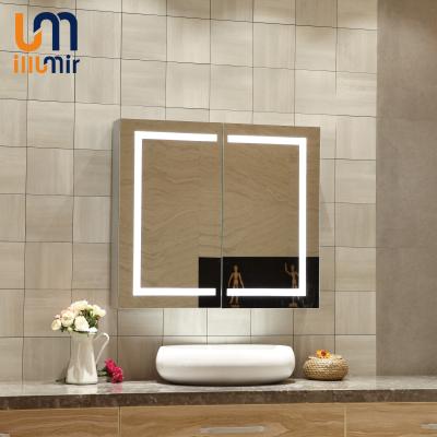 Moderno estilo LED iluminado banheiro espelho gabinete de remédios para o seu