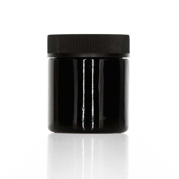 3oz Screw Cap Child Resistant Glass Jars Opaque Black