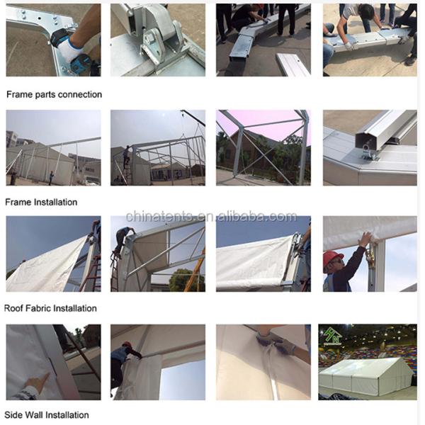 Желтые события шатра церемонии ПВК расстояние залива шатра 48м формы