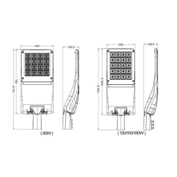 Спад 2020 нижнего света модульного проектирования уличных светов СИД спортивной площадки 180W цены по прейскуранту завода-изготовителя на открытом воздухе