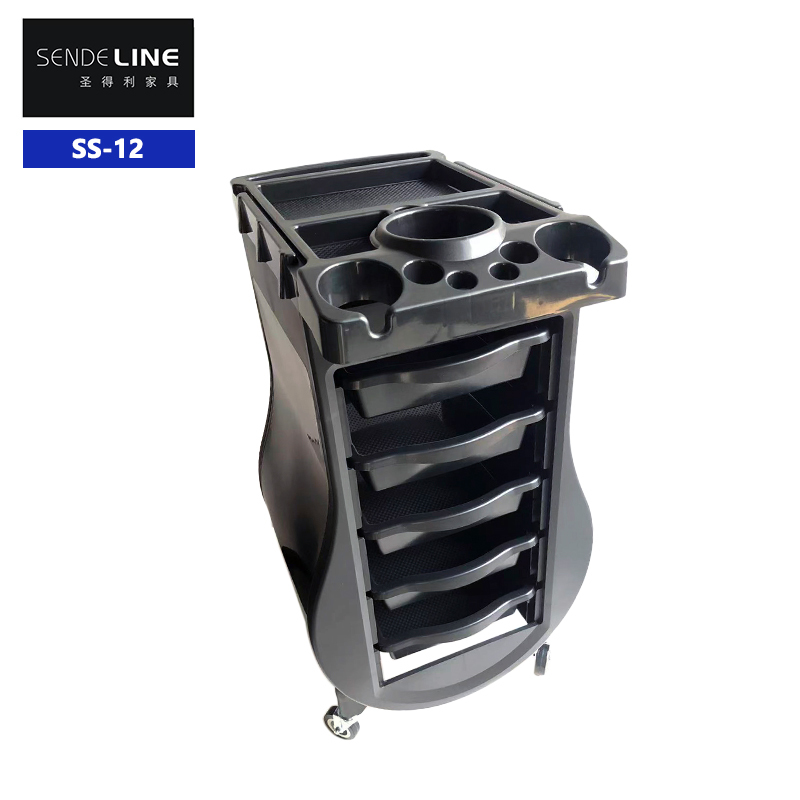 5-Level Hair Salon Storage Cart with 4 Wheels for Easy Mobility and Cleaning in Beauty Salons