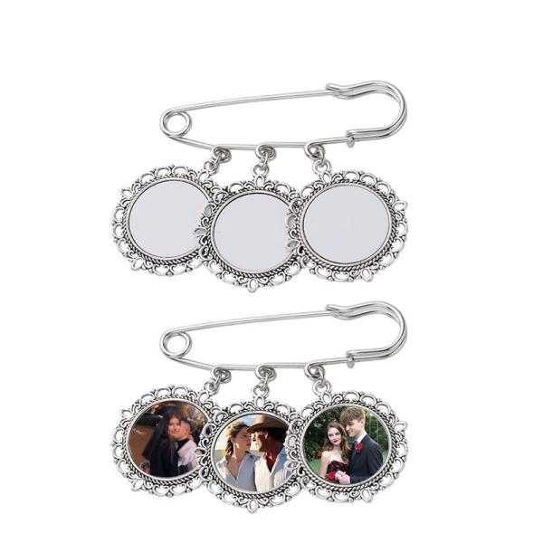 Photo de bricolage Femmes broches à broches broche ronde de sublimation