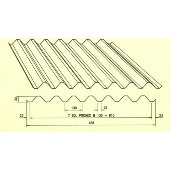 0.25 - 0.6mm Roof Tile / Roof Panel RollFormer Machine With Hydraulic Cutting 4Kw