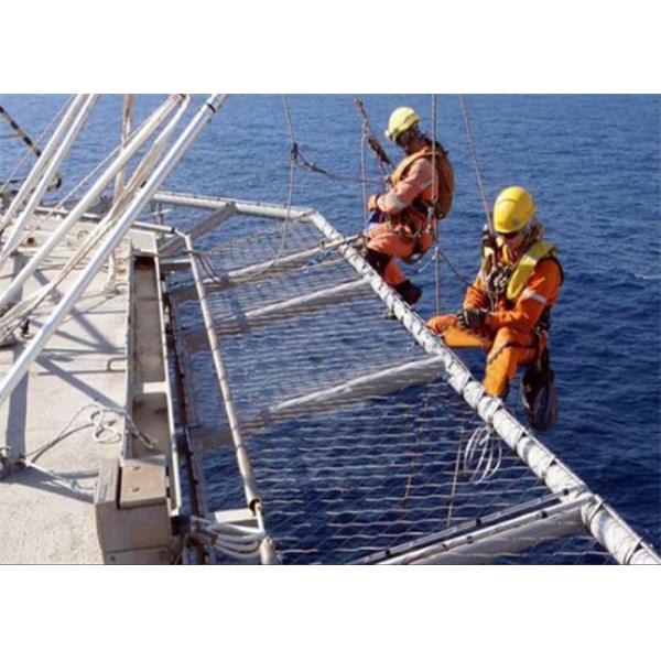 Rust Resistant Metal Mesh Fence Panels Helideck Perimeter Netting Custom Color