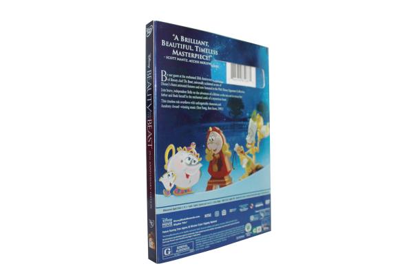 Free DHL Shipping@New Release HOT Cartoon DVD Movies Beauty and the Beast 25th Anniversary Edition,New factory sealed!