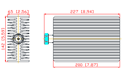 200W DIN Male 3.8GHz High Power Dummy Load
