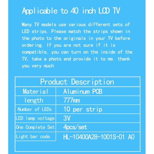 303CX390036 Заднее освещение Haier TV ZDCX39D10-ZC14FG-05 Световая панель HL-10400A28-1001S-01