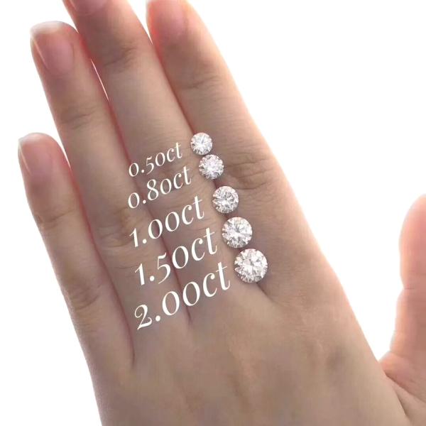 D IF VVS2 VS1 Synthetic 1 Carat Diamond Lab Grown Man Made 1ct