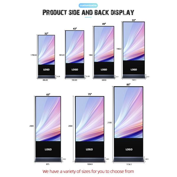 75inch 4K Ultra HD Touch Screen Digital Signage with Cloud-Based CMS for Interactive Kiosk Displays