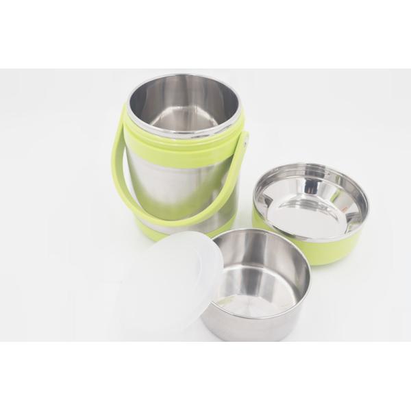 1.5L Outdoor used take away food container with plastic handle stainless steel portable food warmer