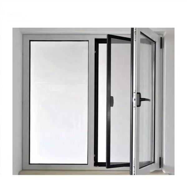 Double Glazed Commercial Aluminum Frame Windows Tempered Glass Swing
