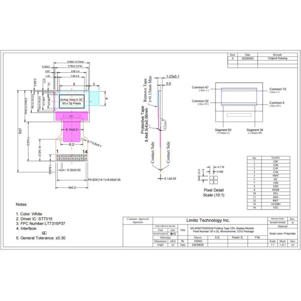 0.32 inch Monochrome OLED Display