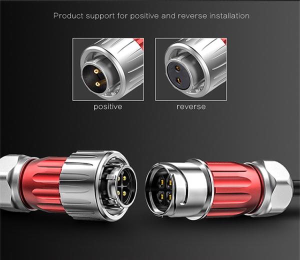 Cnlinko Connector M20 Outdoor Lighting Led IP68 4 Pin Metal Male Female Circular Waterproof Connector Metal Plug and Socket