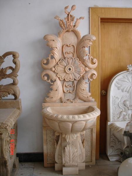 Two Women Pouring Water Marble Statue Slate Odm Stone Wall Fountain