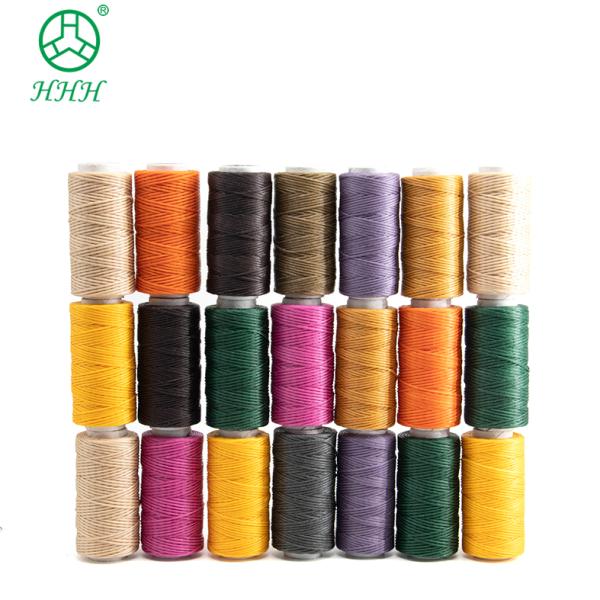 МЕРЦЕРИЗОВАННАЯ 100% полиэстерная плоская кожа Восковая нить 150d/16 Восковая нить для шитья кожи